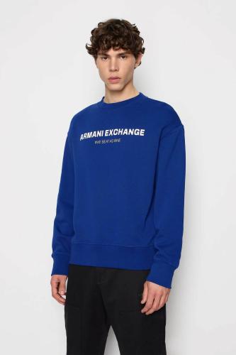 Armani Exchange ανδρική μπλούζα φούτερ με λογότυπο - 6RZMHGZJDGZ Μπλε M
